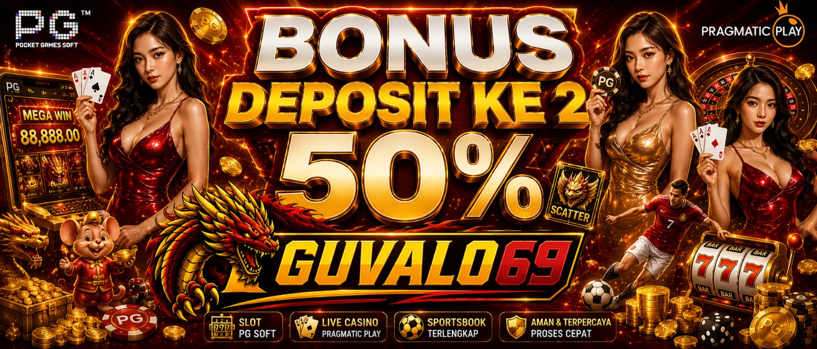 BONUS DEPOSIT KE 2 50%
